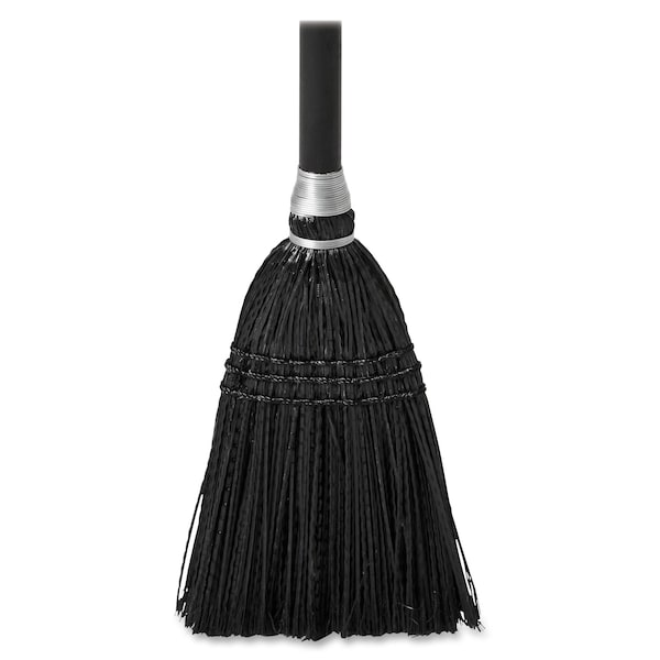 Broom, w/Wood Handle, Exec Series, 7"x37-1/2"Black, PK 12